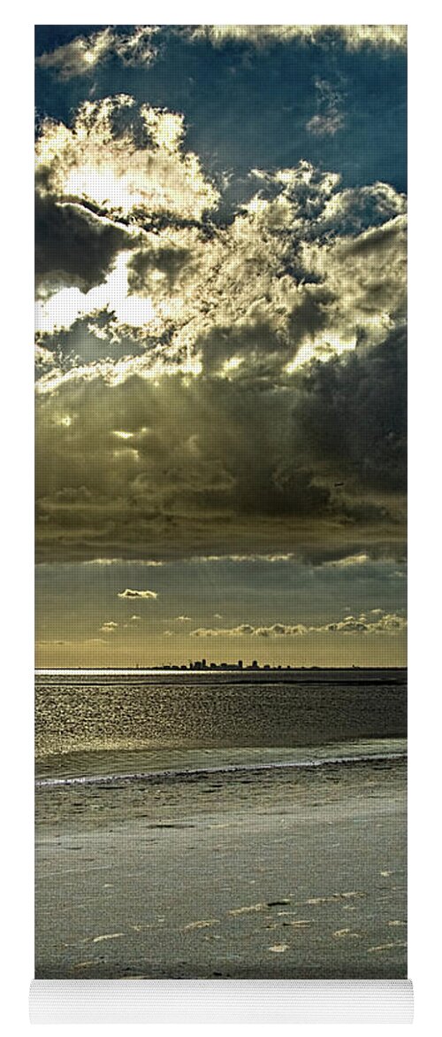 Beach Yoga Mat featuring the photograph Clouds Over The Bay by Christopher Holmes