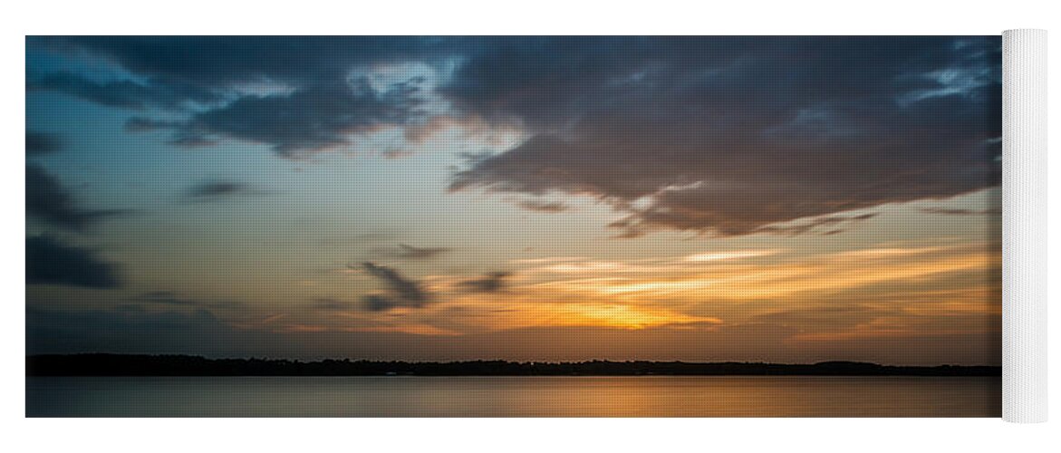 Clouds Yoga Mat featuring the photograph Cloudy Lake Sunset by Todd Aaron