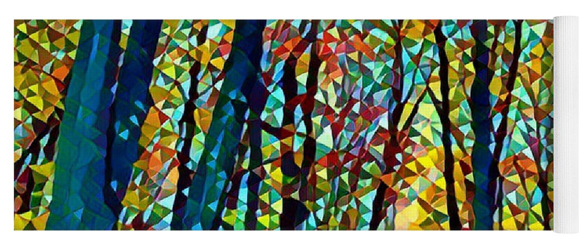 Clove Lake Park Yoga Mat featuring the digital art Clove Lake Path by Unhinged Artistry