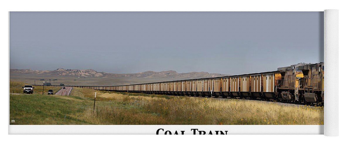Train Yoga Mat featuring the photograph Coal Train by John Meader