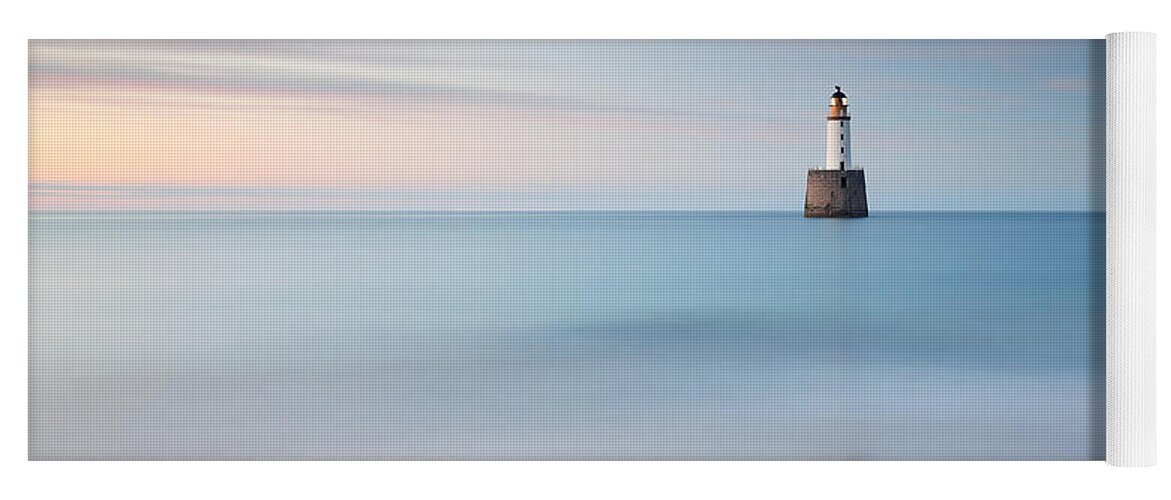 Rattray Head Lighthouse Yoga Mat featuring the photograph Coastal Blues by Grant Glendinning