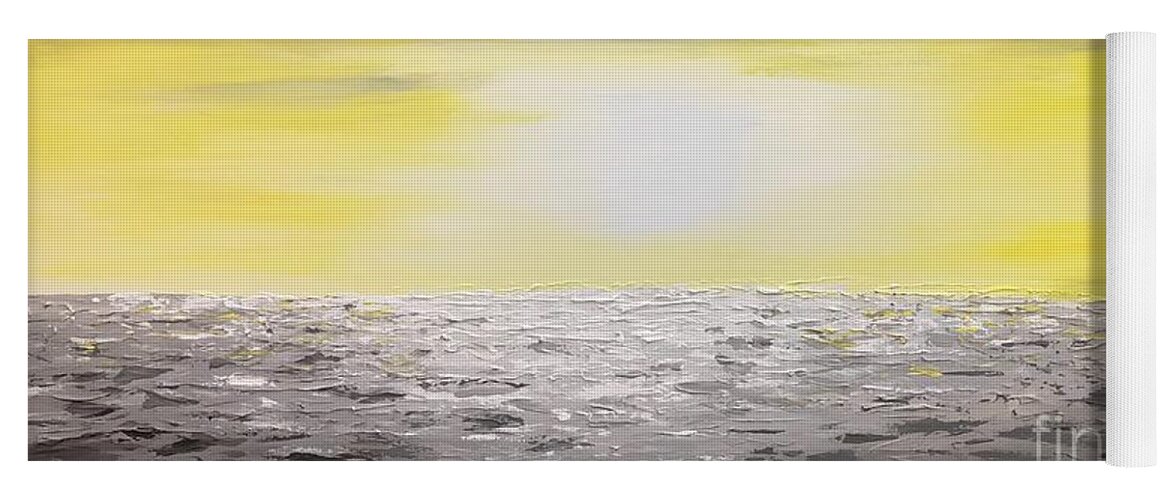 Yellow Painting Yoga Mat featuring the painting Coastal_2 by Preethi Mathialagan