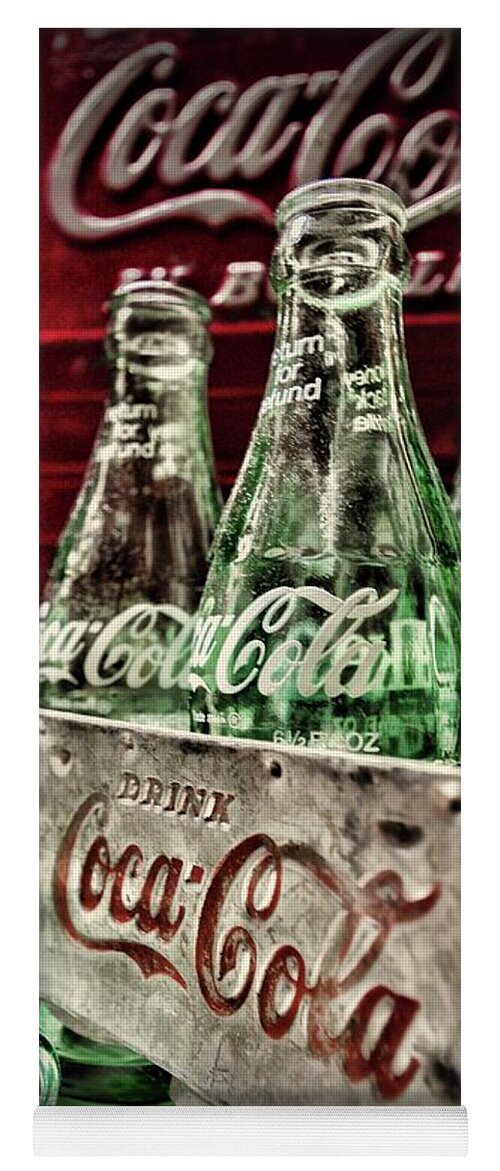 Paul Ward Yoga Mat featuring the photograph Coca Cola Vintage 1950s by Paul Ward