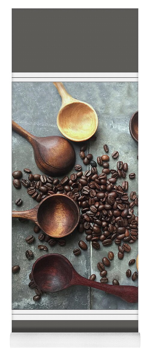 Coffee Yoga Mat featuring the photograph Coffee Spoons by Peggy Dietz