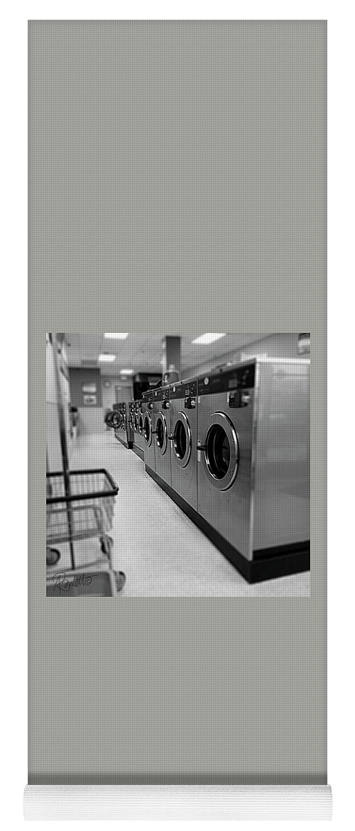 Laundry Yoga Mat featuring the photograph Coin Wash by Ann Ranlett