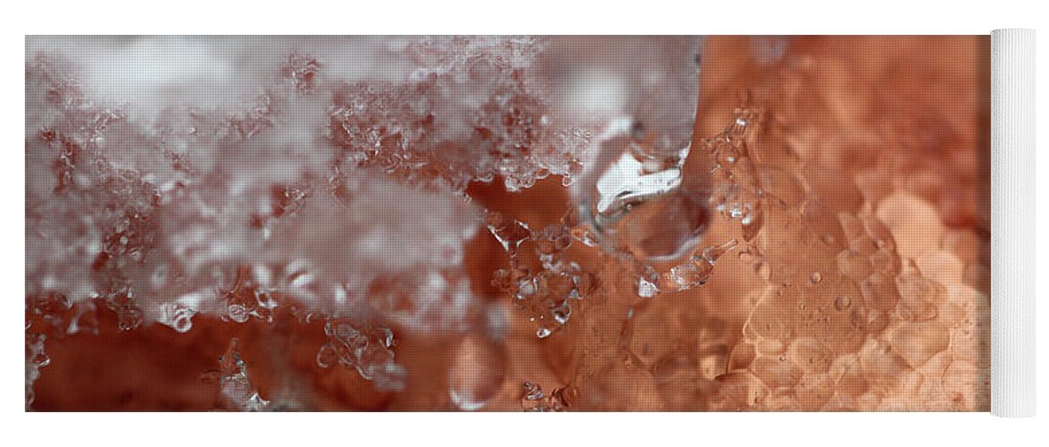 Abstract Yoga Mat featuring the photograph Cold Copper by Karen Adams