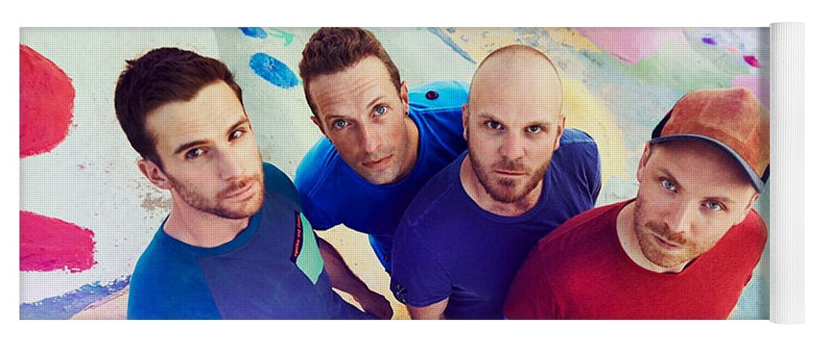 Coldplay Yoga Mat featuring the mixed media ColdPlay by Dee Ane