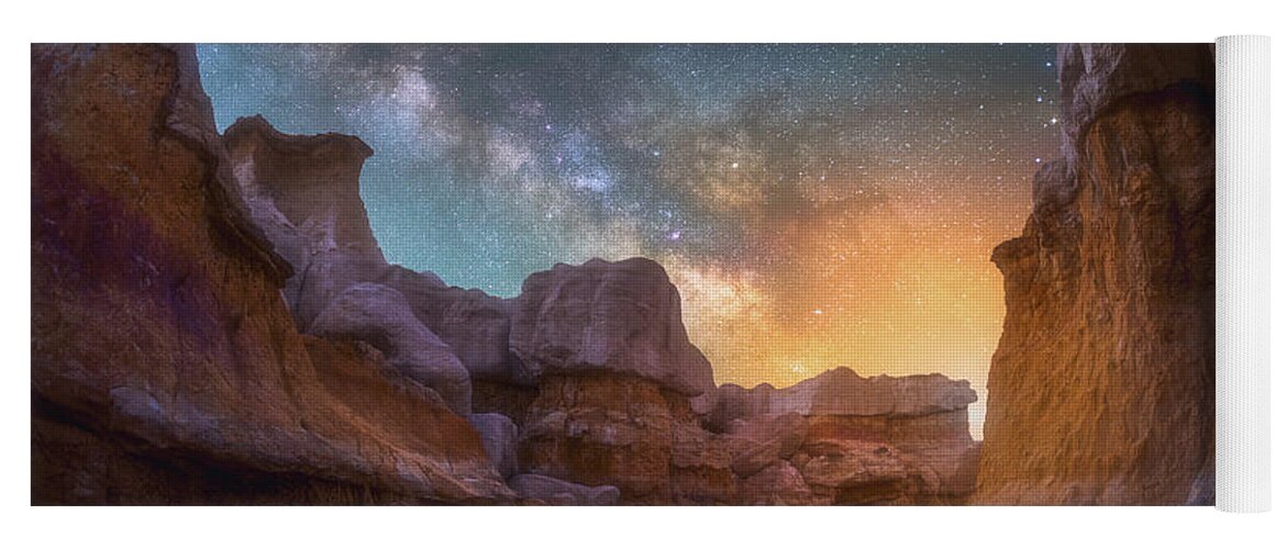 Astrophotography Yoga Mat featuring the photograph Collision by Darren White