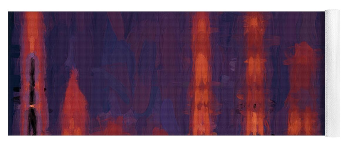 Abstract Yoga Mat featuring the digital art Color Abstraction XXXVIII by David Gordon