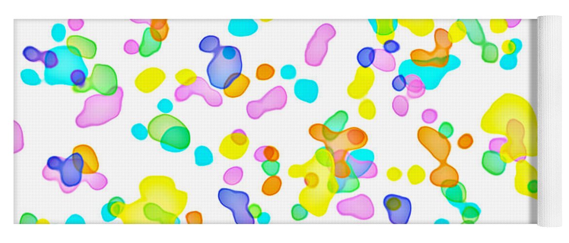 Abstract Yoga Mat featuring the digital art Color Blots by Susan Stevenson