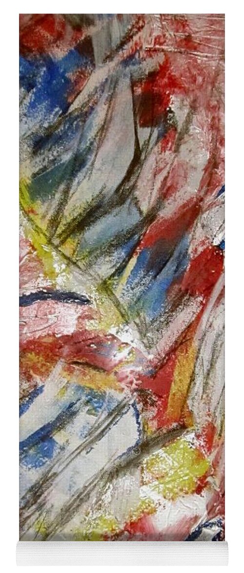 Abstract Painting Pilbri Yoga Mat featuring the painting Color Harmony 2 by Pilbri Britta Neumaerker