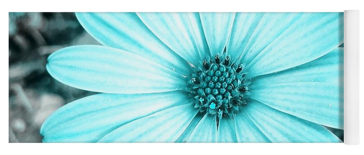 Flower Yoga Mat featuring the photograph Color Trend Blue Blossom by Rachel Hannah