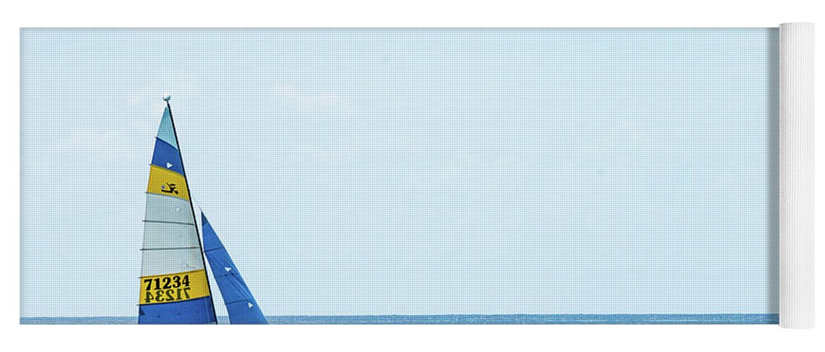 Florida Yoga Mat featuring the photograph Colorful Catamaran 3 Delray Beach Florida by Lawrence S Richardson Jr