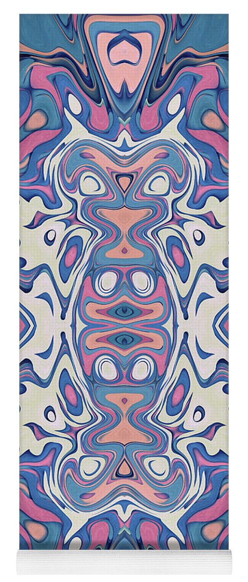 Mirror Image Yoga Mat featuring the digital art Colorful Chaotic LayersEnjoy this contemporary, colorful and chaotic digital artwork with a balanced by Phil Perkins