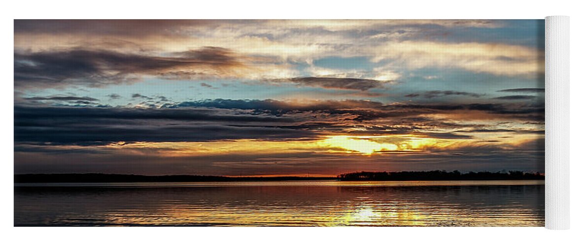 Horizontal Yoga Mat featuring the photograph Colorful Sunset by Doug Long