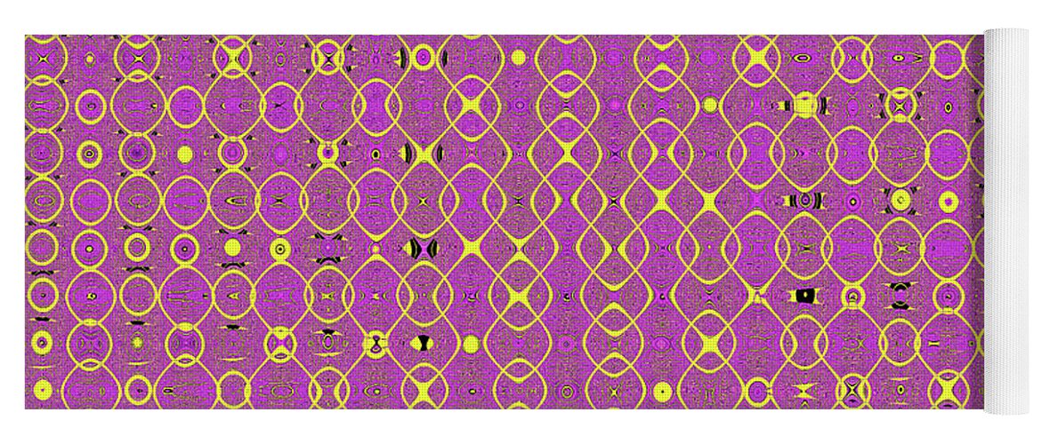 Colors And Squares Abstract Yoga Mat featuring the digital art Colors And Squares Abstract by Tom Janca