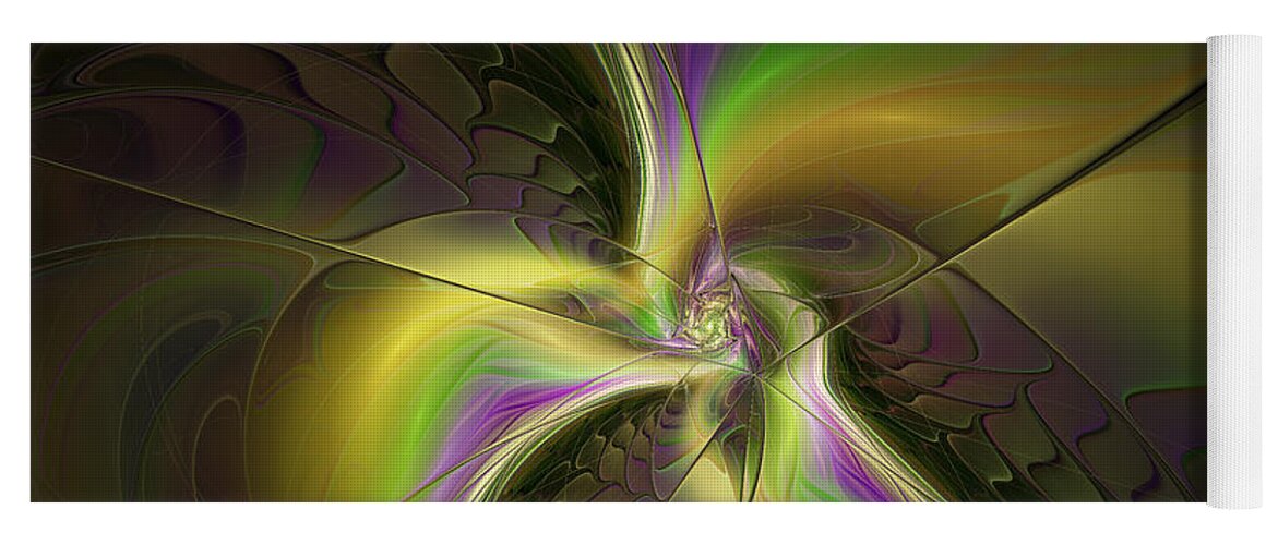 Abstract Yoga Mat featuring the digital art Colors in Motion by Gabiw Art