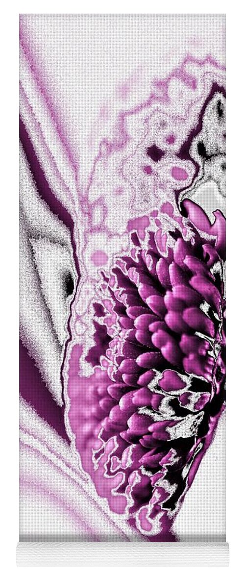 Digital Art Yoga Mat featuring the digital art Colourplay Pink by Tracey Lee Cassin
