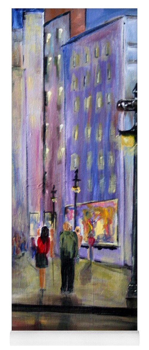 Cityscene Yoga Mat featuring the painting Come Away With Me by Julie Lueders 