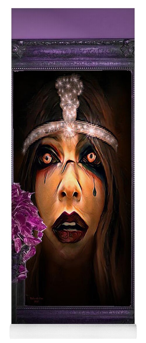 Digital Art Yoga Mat featuring the digital art Come with Me, If you Dare by Artful Oasis