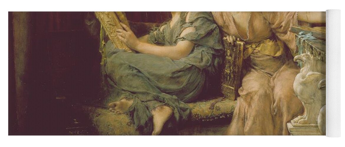 Female Yoga Mat featuring the painting Comparison by Lawrence Alma-Tadema