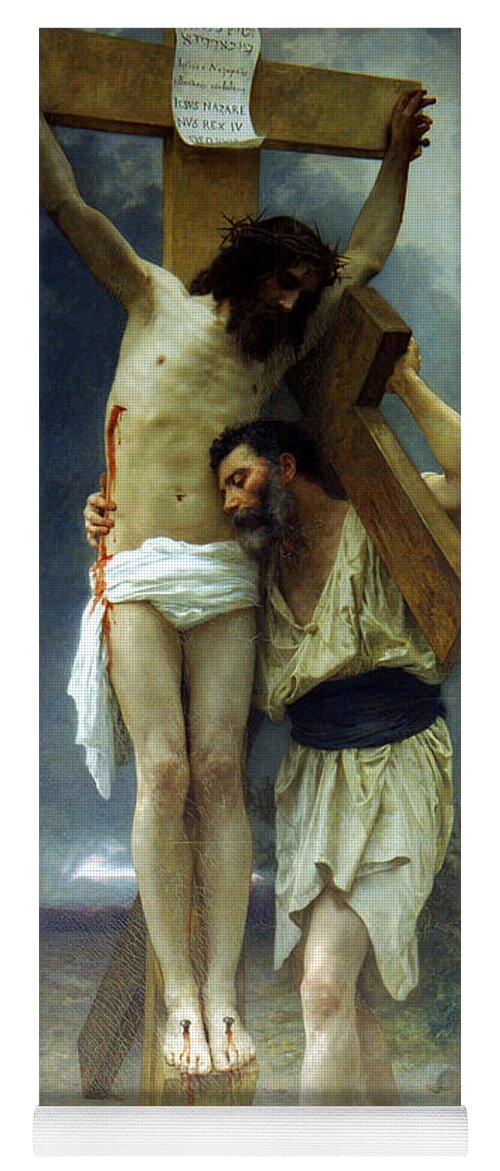 William Yoga Mat featuring the painting Compassion by William Adolphe Bouguereau