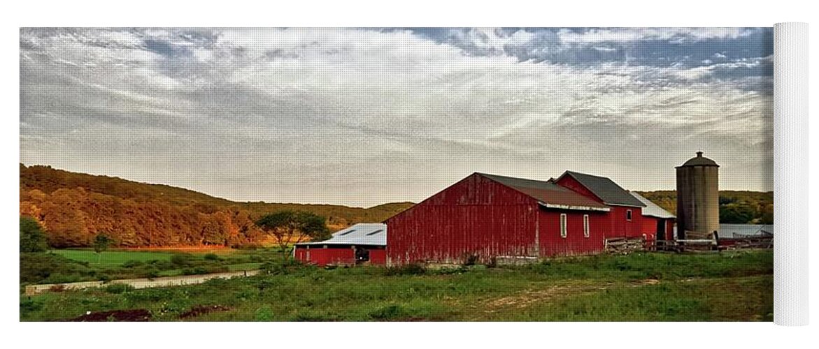 This Farm Is Located In Rural Warren Yoga Mat featuring the photograph Connecticut Country by Dani McEvoy