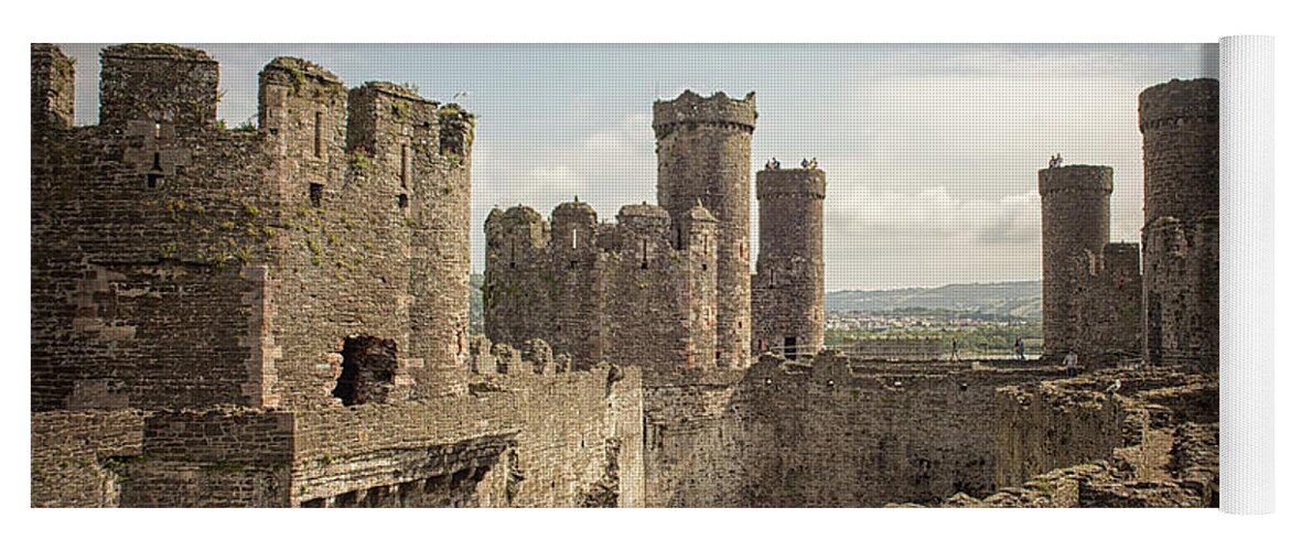 13th Yoga Mat featuring the photograph Conwy castle by Patricia Hofmeester