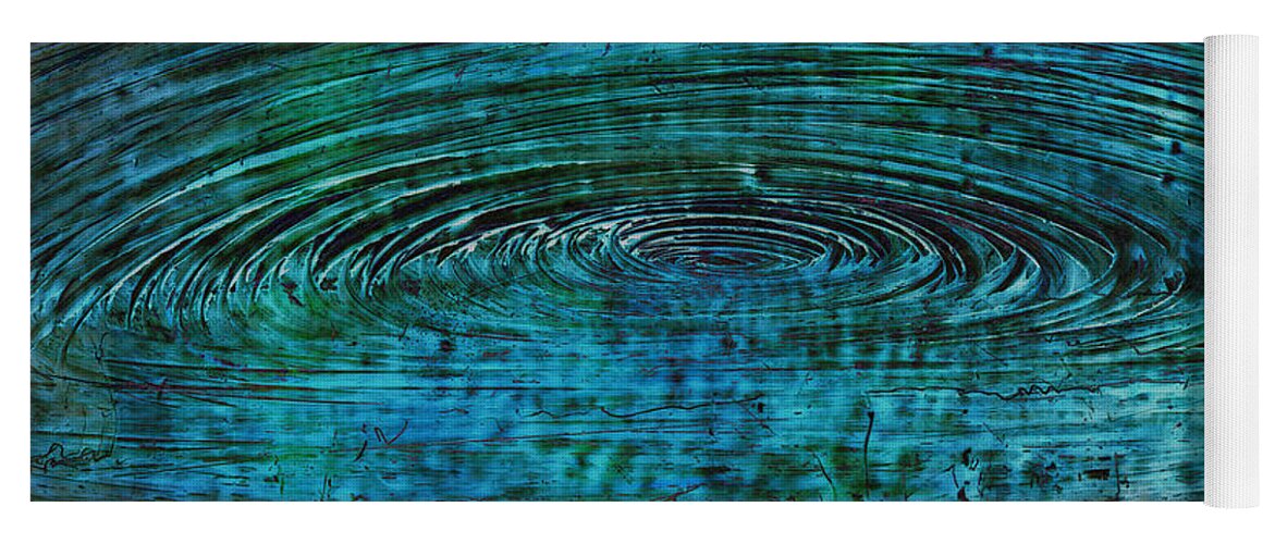Cool Spin Yoga Mat featuring the mixed media Cool Spin by Sami Tiainen
