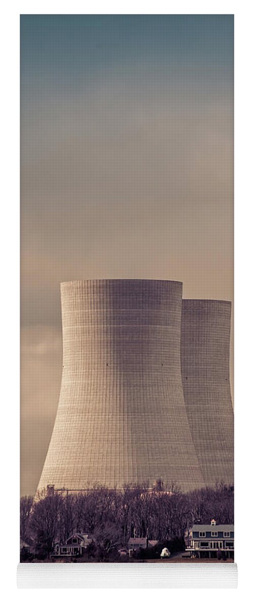 Massachuettes Yoga Mat featuring the photograph Cooling Towers by Edward Fielding