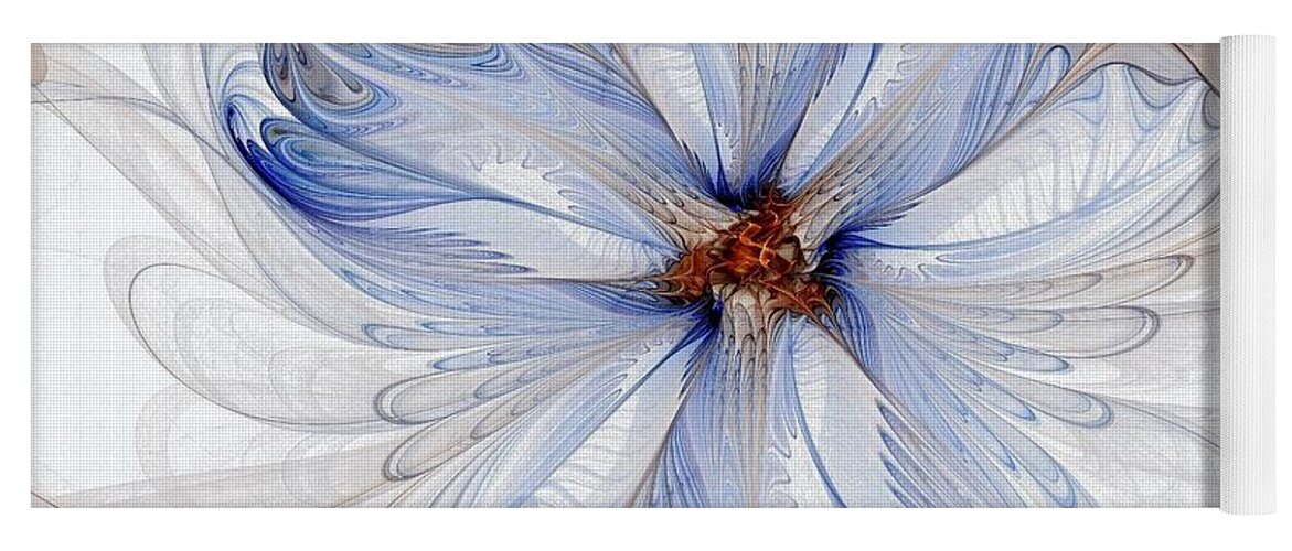 Digital Art Yoga Mat featuring the digital art Cornflower blues by Amanda Moore