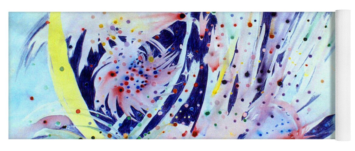 Abstract Yoga Mat featuring the painting Cosmic Candy by Steve Karol