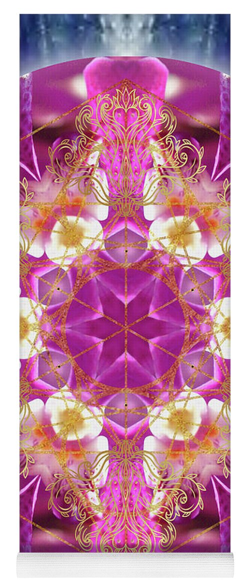Exotic Yoga Mat featuring the digital art Cosmic Love by Alicia Kent
