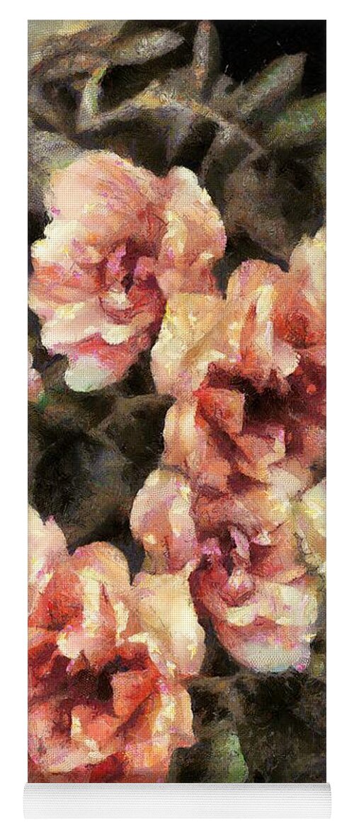 Roses Yoga Mat featuring the painting Cotton Candy Cluster by RC DeWinter