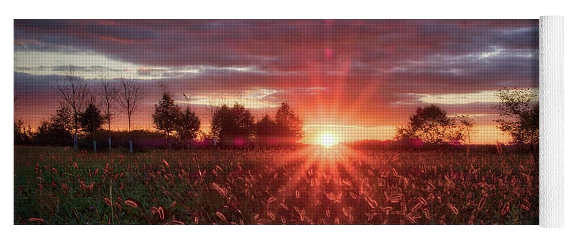 Carroll County Yoga Mat featuring the photograph Country Sunset by Mark Dodd