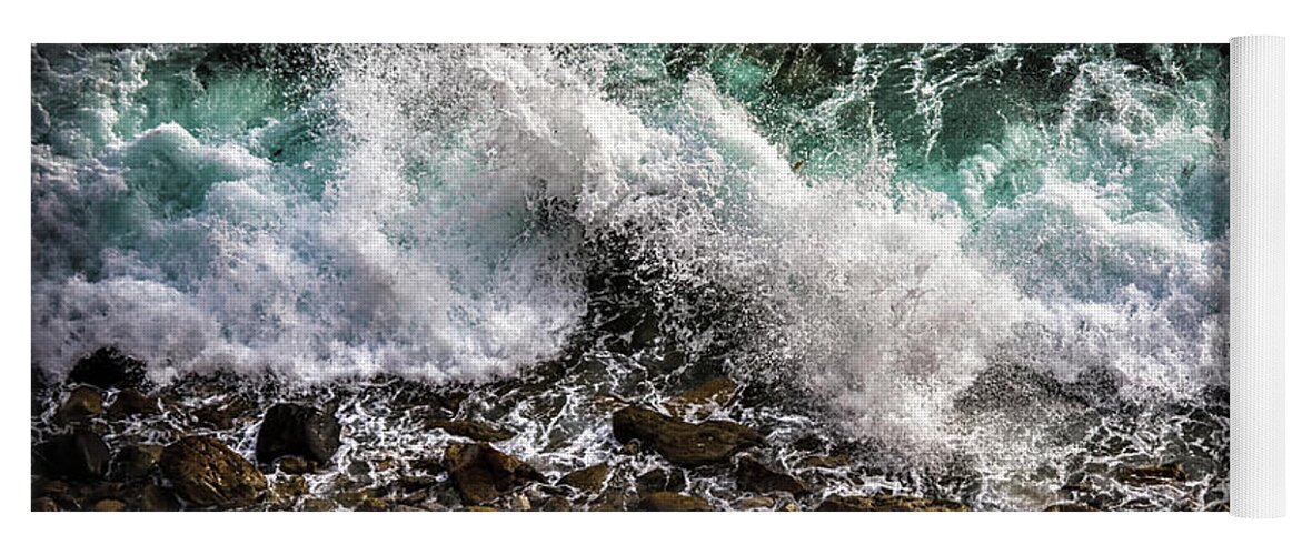 Ocean Yoga Mat featuring the photograph Crashing Surf by Jason Roberts
