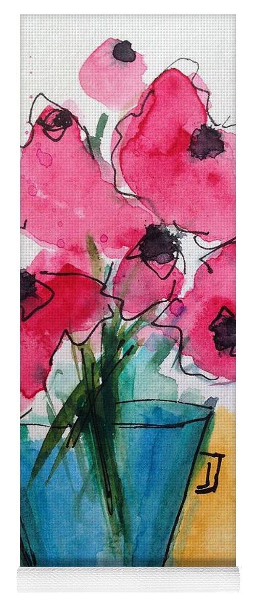 Bouquet Yoga Mat featuring the painting Crazy Bouquet by Britta Zehm