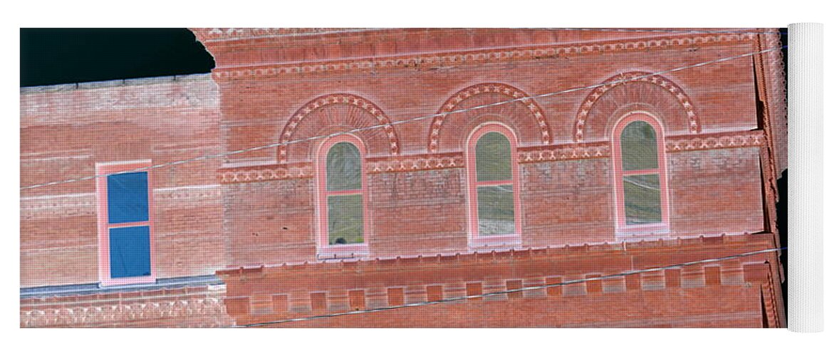 Red Brick Building Yoga Mat featuring the photograph Creepy Dearborn Station Chicago Illinois by Colleen Cornelius
