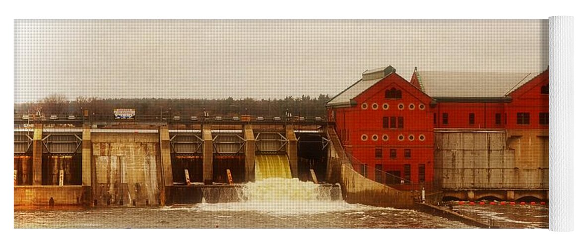 Dam Yoga Mat featuring the photograph Croton Hydroelectric Plant by Michelle Calkins