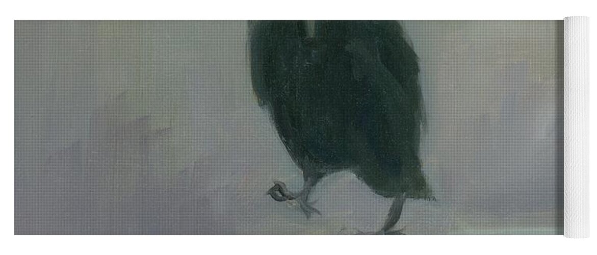 Bird Yoga Mat featuring the painting Crow 16 by David Ladmore