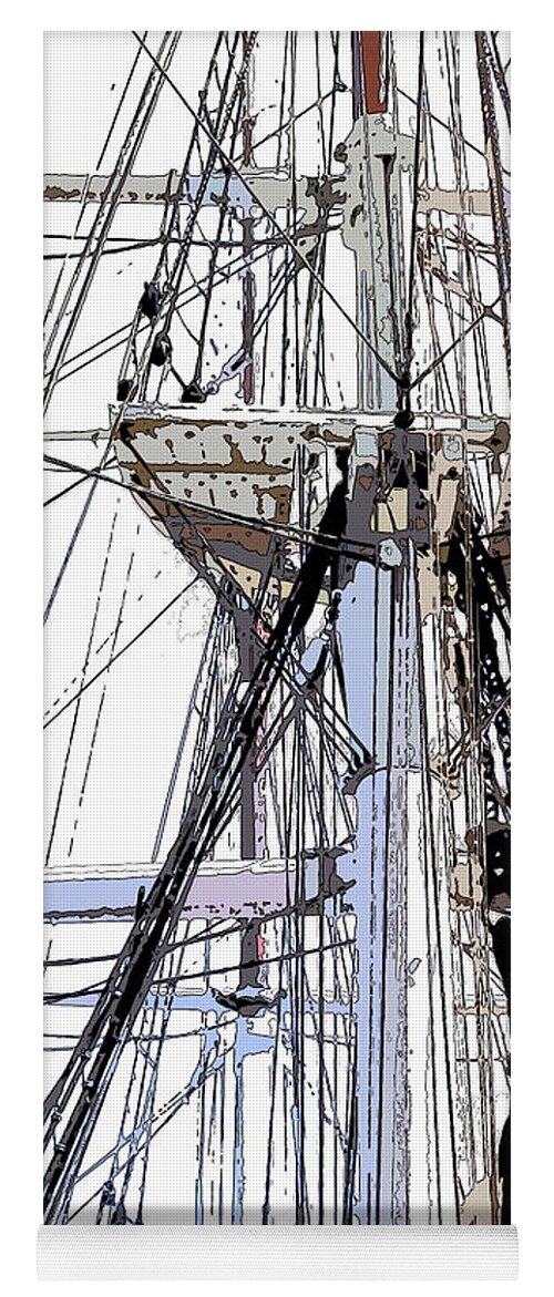Tall Ship Yoga Mat featuring the photograph Crow's Nest by James Rentz