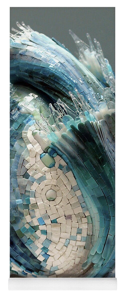 Water Yoga Mat featuring the sculpture Crysalis II by Mia Tavonatti