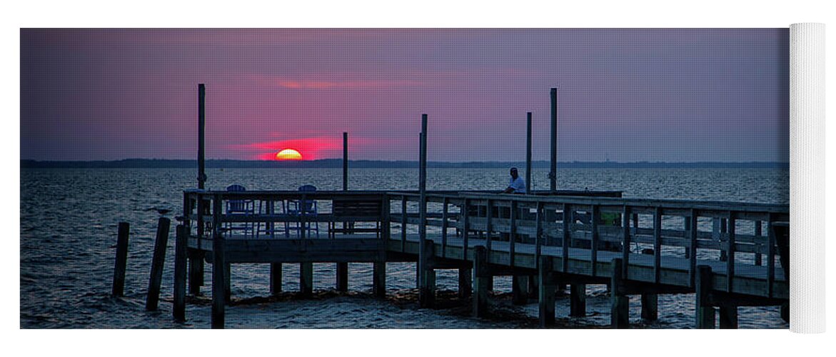 Outer Banks Yoga Mat featuring the photograph Currituck Sunset by Alan Raasch