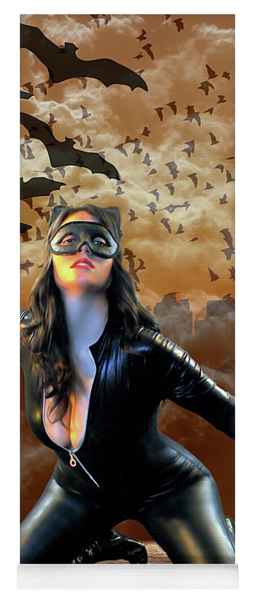 Cat Woman Yoga Mat featuring the photograph Curse Of The Cat Woman by Jon Volden