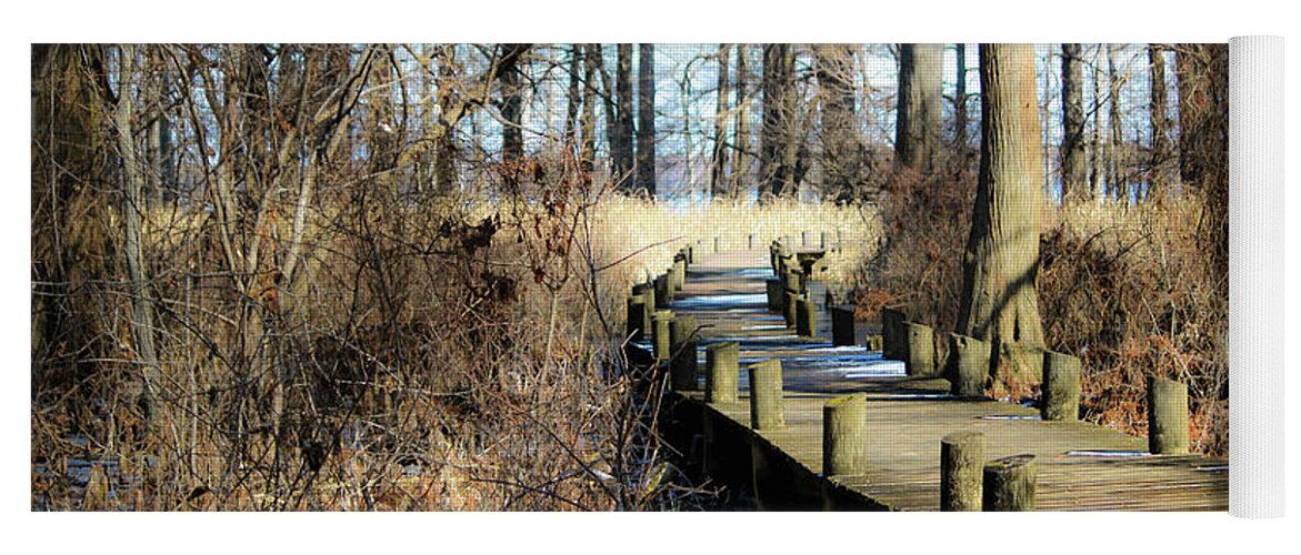 Reelfoot Lake Yoga Mat featuring the photograph Cyprus Pier Reelfoot Lake by Veronica Batterson