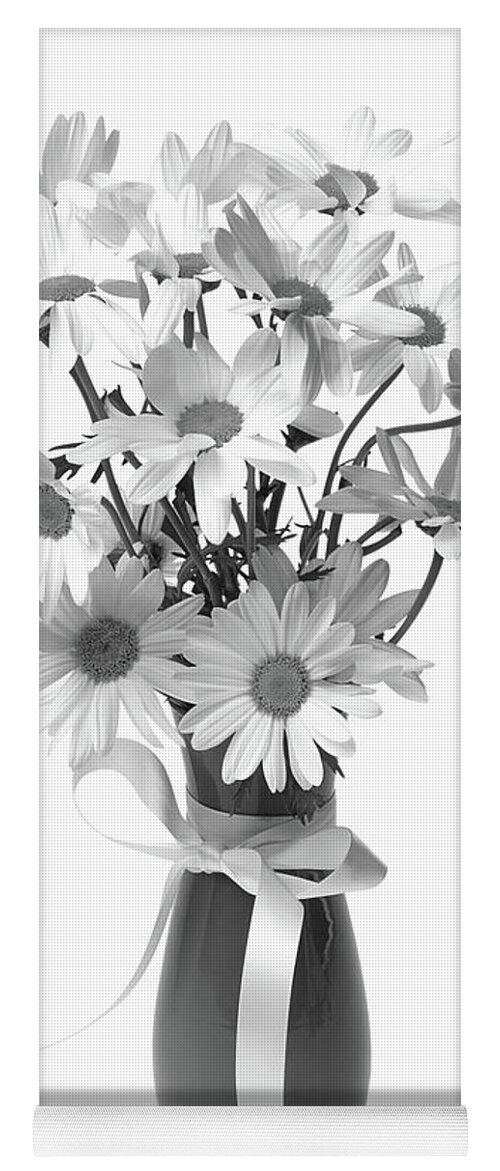 Daisies In A Vase Yoga Mat featuring the photograph Daisies in a Vase by Olga Hamilton