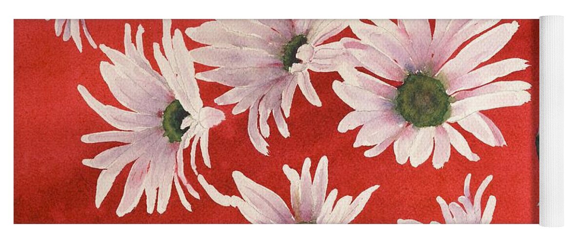 Flowers Yoga Mat featuring the painting Daisy Chain by Ruth Kamenev