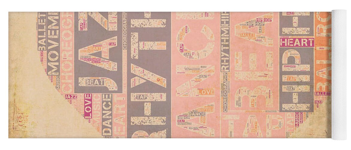 Brandi Fitzgerald Yoga Mat featuring the digital art Dance Love v3 by Brandi Fitzgerald