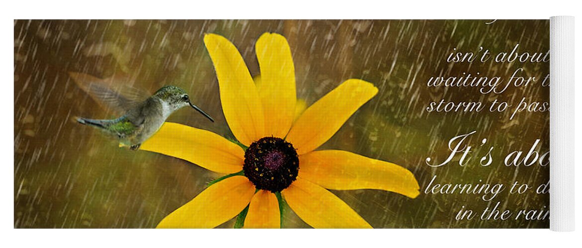 Inspirational Photography Yoga Mat featuring the photograph Dancing In the Rain Print by Gwen Gibson