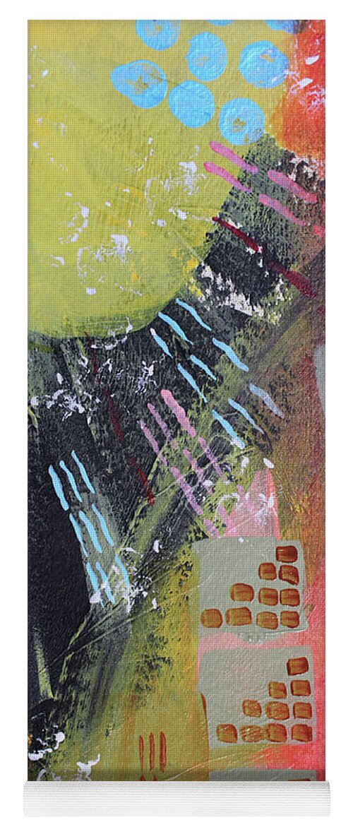 City Yoga Mat featuring the painting Dark City by April Burton